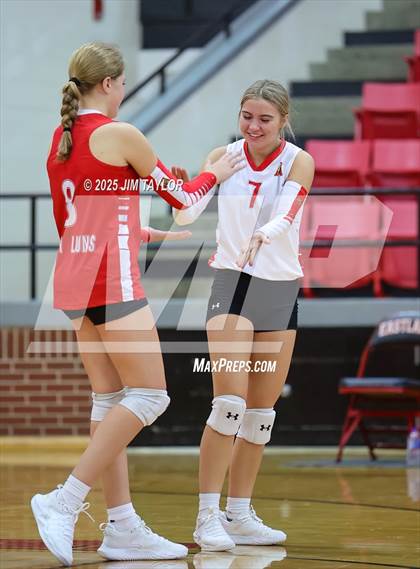 Thumbnail 3 in Albany vs  Aspermont (Eastland Volleyball Showdown 2025) photogallery.