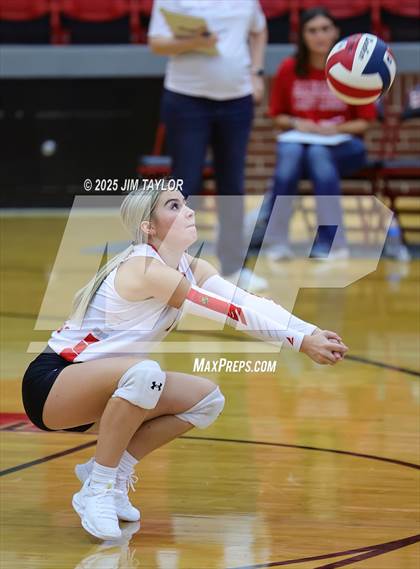 Thumbnail 1 in Albany vs  Aspermont (Eastland Volleyball Showdown 2025) photogallery.