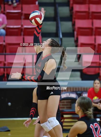 Thumbnail 2 in Albany vs  Aspermont (Eastland Volleyball Showdown 2025) photogallery.
