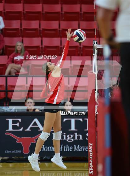 Thumbnail 2 in Albany vs  Aspermont (Eastland Volleyball Showdown 2025) photogallery.