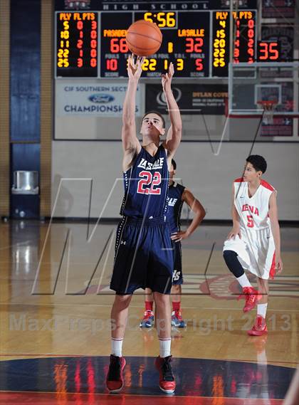 Thumbnail 3 in La Salle vs. Pasadena  (Rose City Roundball Classic) photogallery.