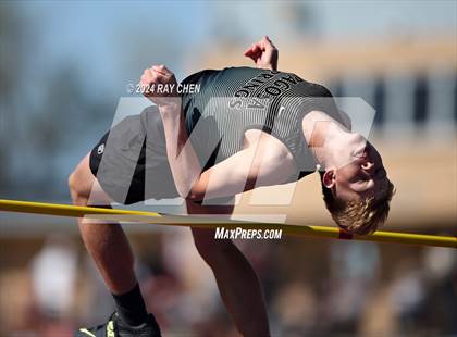 Thumbnail 1 in CHSAA State Championships (High Jump, w/ De Beque's Scottie Vines) photogallery.