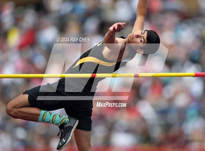 Thumbnail 1 in CHSAA State Championships (High Jump, w/ De Beque's Scottie Vines) photogallery.