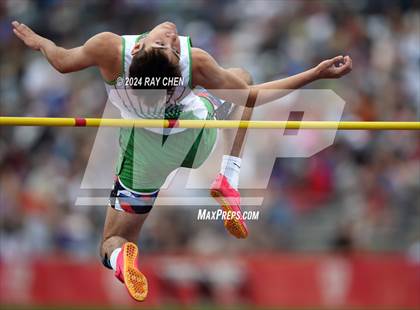 Thumbnail 1 in CHSAA State Championships (High Jump, w/ De Beque's Scottie Vines) photogallery.