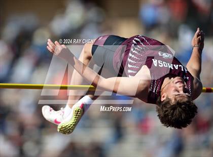 Thumbnail 1 in CHSAA State Championships (High Jump, w/ De Beque's Scottie Vines) photogallery.
