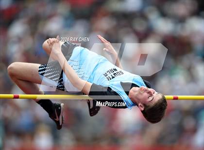 Thumbnail 1 in CHSAA State Championships (High Jump, w/ De Beque's Scottie Vines) photogallery.