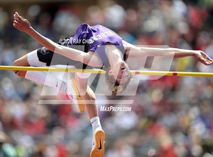 Thumbnail 1 in CHSAA State Championships (High Jump, w/ De Beque's Scottie Vines) photogallery.