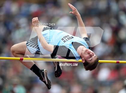 Thumbnail 1 in CHSAA State Championships (High Jump, w/ De Beque's Scottie Vines) photogallery.