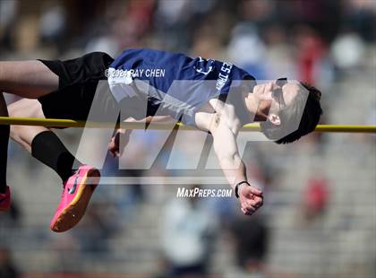 Thumbnail 2 in CHSAA State Championships (High Jump, w/ De Beque's Scottie Vines) photogallery.