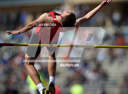 Thumbnail 1 in CHSAA State Championships (High Jump, w/ De Beque's Scottie Vines) photogallery.