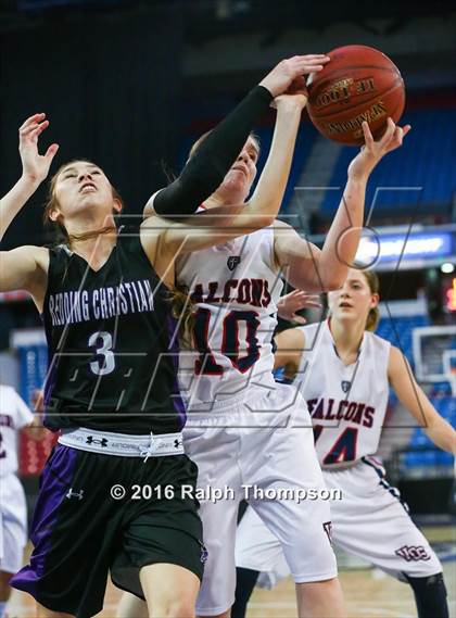 Thumbnail 2 in Vacaville Christian vs. Redding Christian (@ Sleep Train Arena) photogallery.