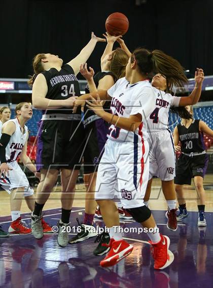 Thumbnail 2 in Vacaville Christian vs. Redding Christian (@ Sleep Train Arena) photogallery.