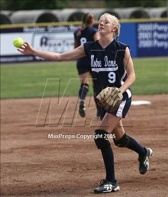 Thumbnail 3 in Notre Dame-Salinas vs. Valley Christ. (D3 Sec. Final) photogallery.