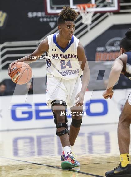 Thumbnail 3 in St. Thomas More vs Wilbraham & Monson Academy (Spalding Hoophall Classic) photogallery.