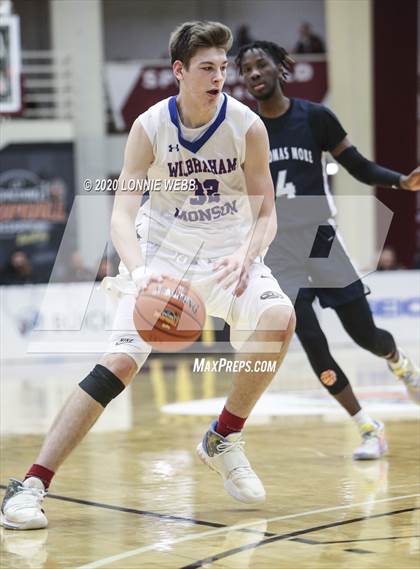 Thumbnail 2 in St. Thomas More vs Wilbraham & Monson Academy (Spalding Hoophall Classic) photogallery.
