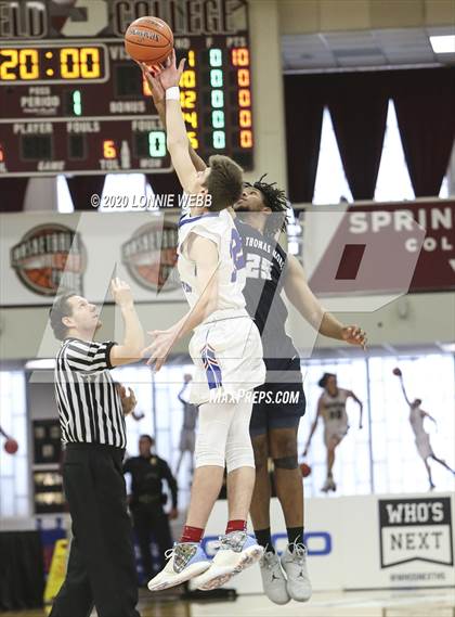 Thumbnail 1 in St. Thomas More vs Wilbraham & Monson Academy (Spalding Hoophall Classic) photogallery.