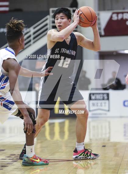 Thumbnail 1 in St. Thomas More vs Wilbraham & Monson Academy (Spalding Hoophall Classic) photogallery.