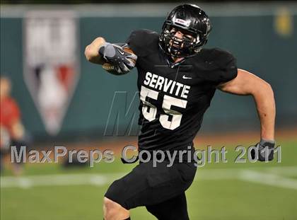 Thumbnail 1 in Mater Dei vs. Servite photogallery.