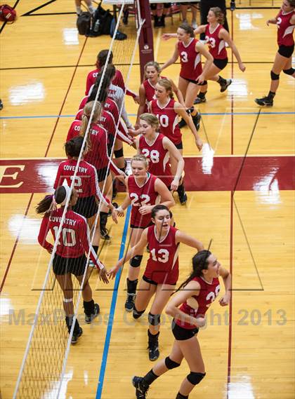Thumbnail 2 in Barnstable vs Coventry (2013 Volleyhall Classic Final) photogallery.
