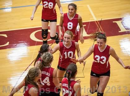 Thumbnail 3 in Barnstable vs Coventry (2013 Volleyhall Classic Final) photogallery.