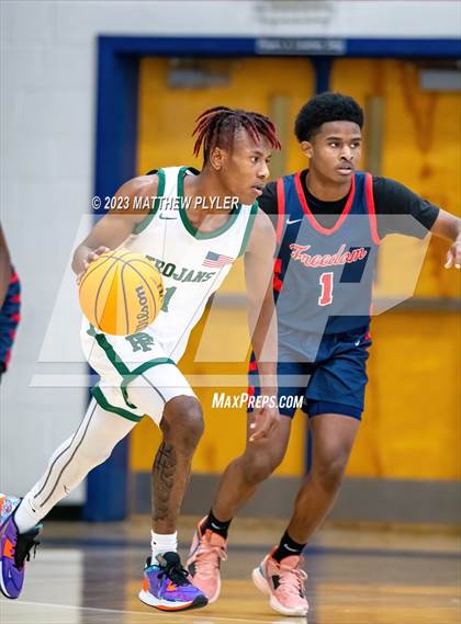 Thumbnail 2 in Freedom Christian Academy vs. Pine Forest (MLK Dream Jam at Terry Sanford) photogallery.