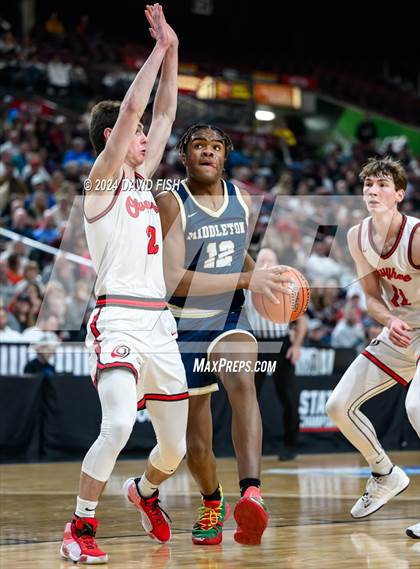 Thumbnail 1 in Owyhee vs. Middleton (IHSAA 5A Quarterfinal) photogallery.