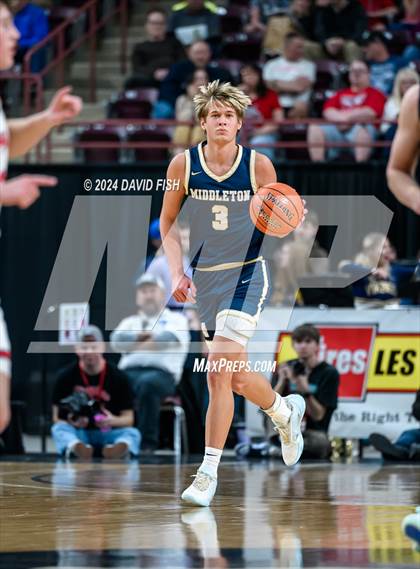 Thumbnail 3 in Owyhee vs. Middleton (IHSAA 5A Quarterfinal) photogallery.