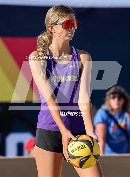 Thumbnail 2 in O'Connor vs Queen Creek @ Casteel (AIA Division I Pairs Semifinals) photogallery.