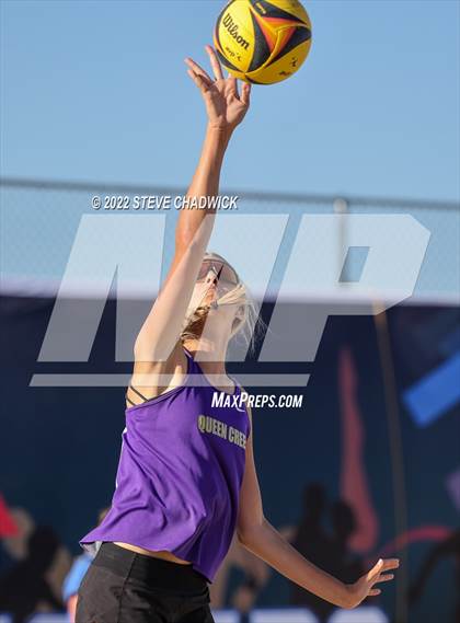 Thumbnail 2 in O'Connor vs Queen Creek @ Casteel (AIA Division I Pairs Semifinals) photogallery.