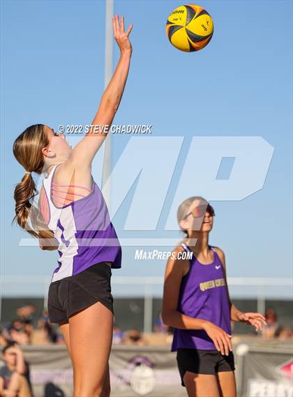 Thumbnail 3 in O'Connor vs Queen Creek @ Casteel (AIA Division I Pairs Semifinals) photogallery.
