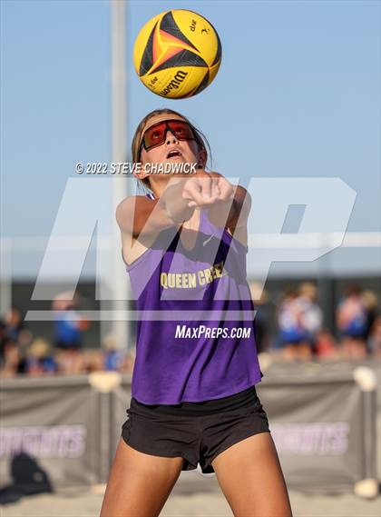 Thumbnail 2 in O'Connor vs Queen Creek @ Casteel (AIA Division I Pairs Semifinals) photogallery.