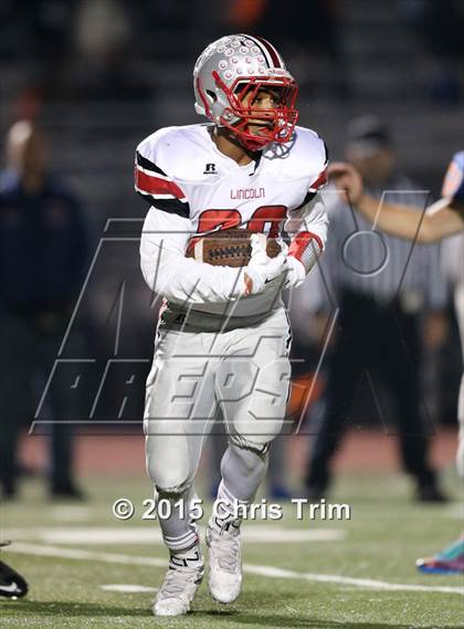 Thumbnail 2 in Lincoln @ Cosumnes Oaks (CIF SJS D1 Playoff) photogallery.