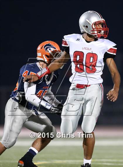 Thumbnail 2 in Lincoln @ Cosumnes Oaks (CIF SJS D1 Playoff) photogallery.