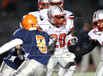 Thumbnail 2 in Lincoln @ Cosumnes Oaks (CIF SJS D1 Playoff) photogallery.