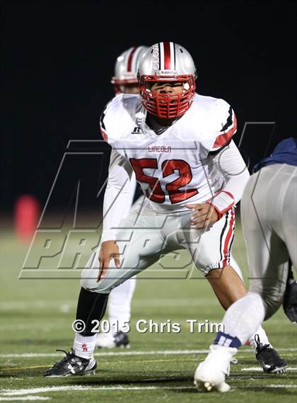 Thumbnail 1 in Lincoln @ Cosumnes Oaks (CIF SJS D1 Playoff) photogallery.