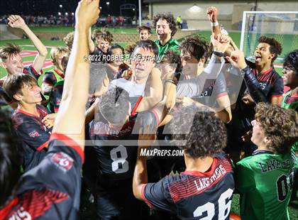 Thumbnail 3 in Lake Travis vs. Plano (UIL 6A Boys Soccer State Final) photogallery.