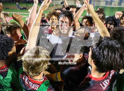 Thumbnail 1 in Lake Travis vs. Plano (UIL 6A Boys Soccer State Final) photogallery.