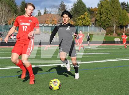 Thumbnail 1 in Lincoln vs. Jesuit (OSAA 6A Quarterfinal) photogallery.