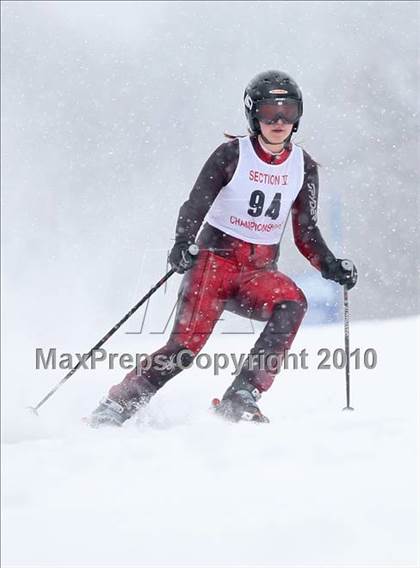 Thumbnail 1 in Section 5 Girls Giant Slalom Championships @ Bristol photogallery.