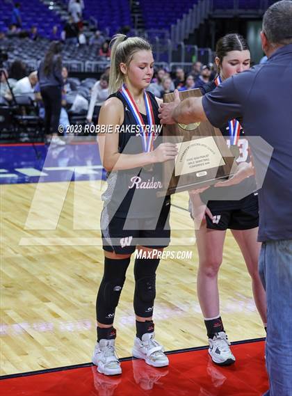 Thumbnail 3 in Fairfield vs. Winnsboro (UIL 3A Basketball  State Semifinal Medal Ceremony) photogallery.