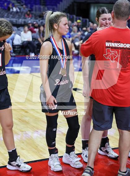Thumbnail 3 in Fairfield vs. Winnsboro (UIL 3A Basketball  State Semifinal Medal Ceremony) photogallery.