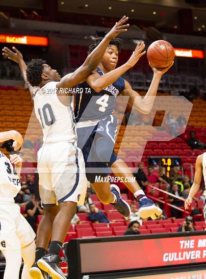 Thumbnail 1 in Gulliver Prep vs. University (HoopHall Miami Invitational) photogallery.