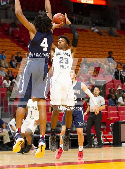 Thumbnail 1 in Gulliver Prep vs. University (HoopHall Miami Invitational) photogallery.