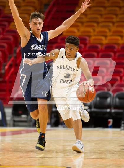 Thumbnail 1 in Gulliver Prep vs. University (HoopHall Miami Invitational) photogallery.