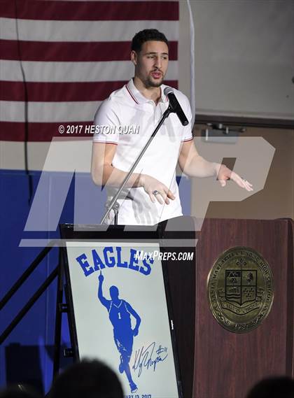Thumbnail 1 in Klay Thompson Jersey Retirement Ceremony photogallery.
