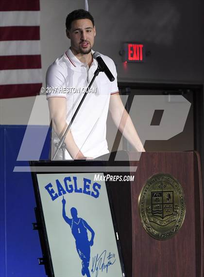 Thumbnail 1 in Klay Thompson Jersey Retirement Ceremony photogallery.