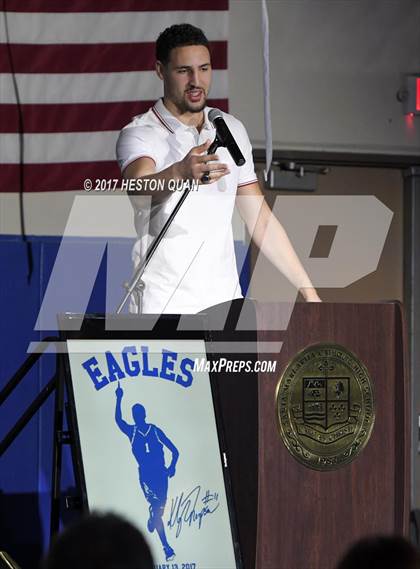 Thumbnail 1 in Klay Thompson Jersey Retirement Ceremony photogallery.