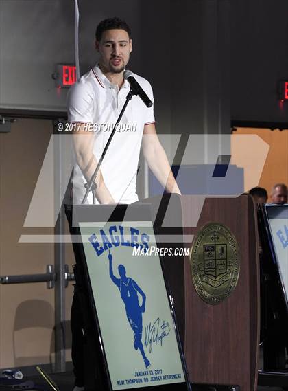 Thumbnail 3 in Klay Thompson Jersey Retirement Ceremony photogallery.