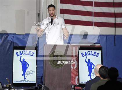 Thumbnail 1 in Klay Thompson Jersey Retirement Ceremony photogallery.