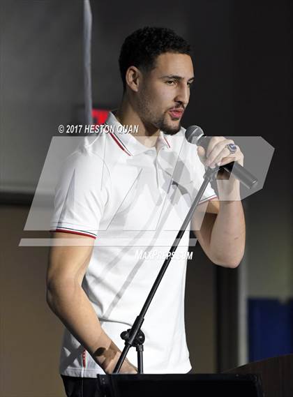 Thumbnail 3 in Klay Thompson Jersey Retirement Ceremony photogallery.